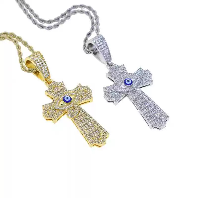 Evil Eye Cross Pendant