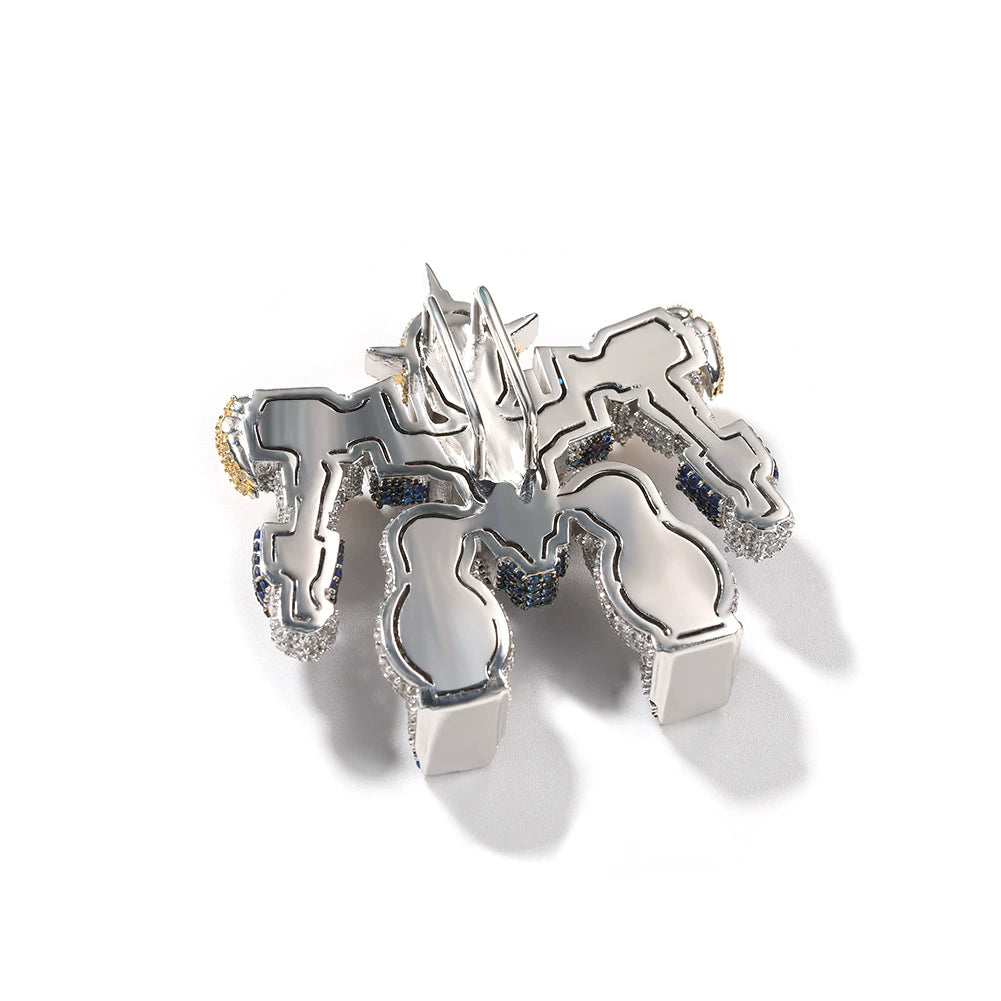 Iced Mecha Warrior Pendant