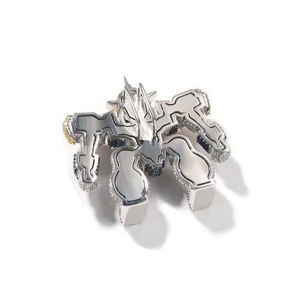 Iced Mecha Warrior Pendant