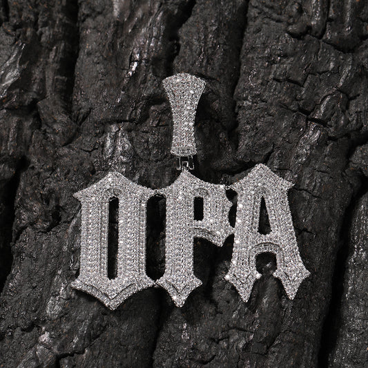 Custom Gothic Letter Pendant
