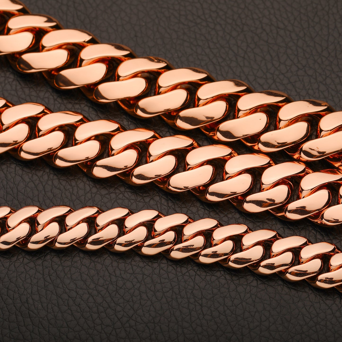 14MM Rose Gold Miami Cuban Link Chain - Bold Cuban Chain