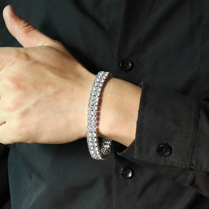 Double Ice Tennis Bracelet