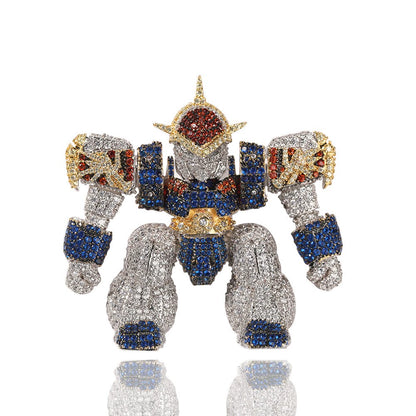 Iced Mecha Warrior Pendant