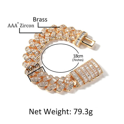 19MM Triple Ice Row Bracelet
