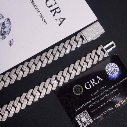15MM S925+Moissanite Cuban Chain