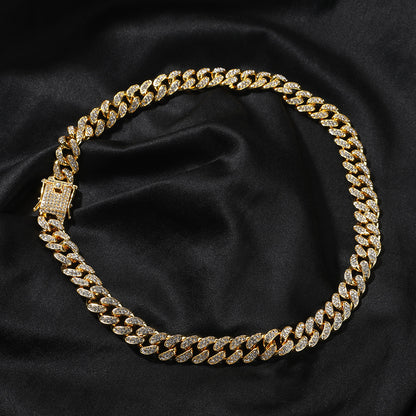 Alloy Diamond Cuba Chain