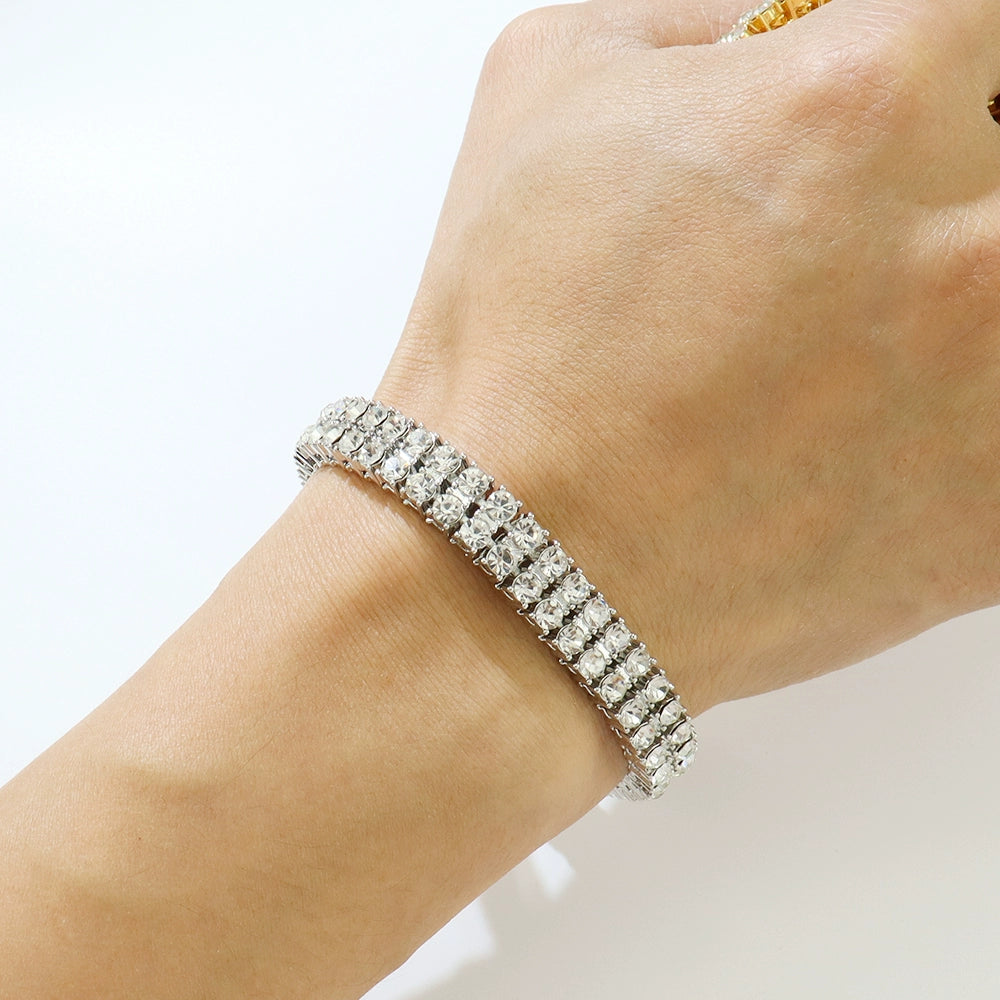 Double Ice Tennis Bracelet