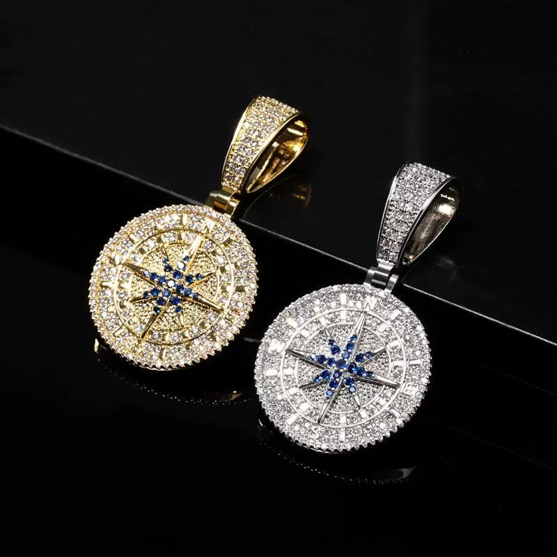Compass Pendant - Ice Grind