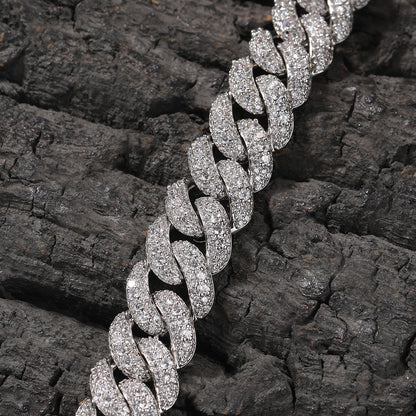 18MM Ice Ridge Cuban Bracelet
