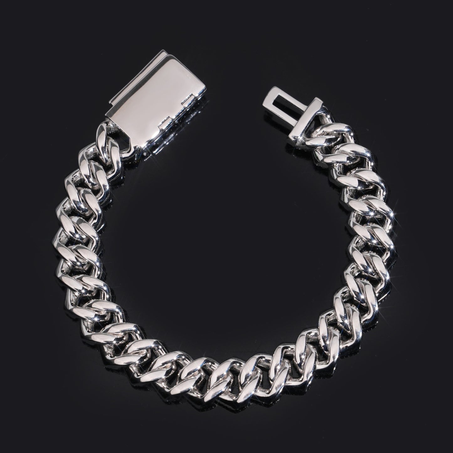 12MM Moissanite Cuban Link Chain - 3 Row Iced S925 Silver