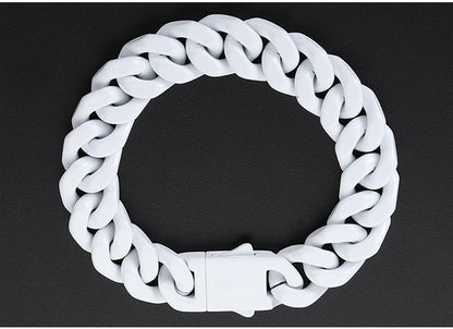 13MM Cuban Link Bracelet - High-Gloss Color Links