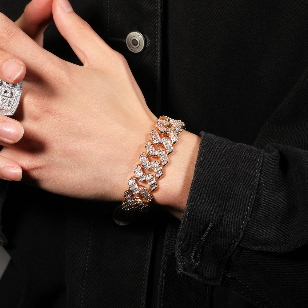 19MM Triple Ice Row Bracelet