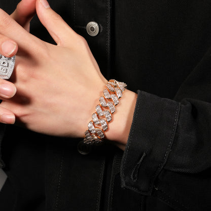 19MM Triple Ice Row Bracelet
