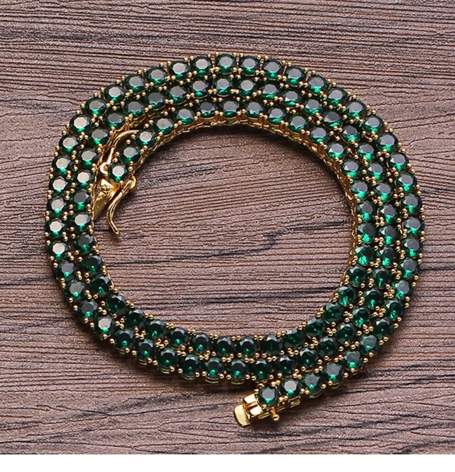 4MM Emerald Glow Tennis Chain