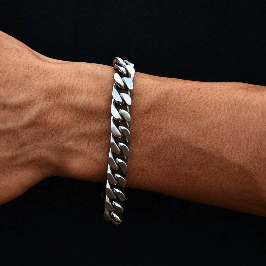 12MM Cuban Bracelet - Ice Grind
