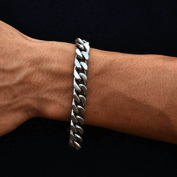 12MM Cuban Bracelet - Ice Grind