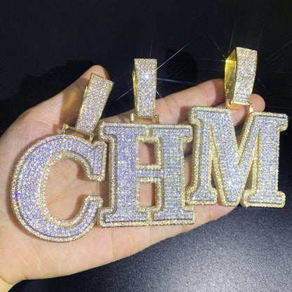 Big Ice Initial Pendant