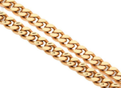 12MM Gold Cuban Chain - Ice Grind