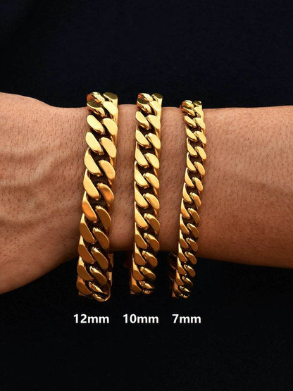 12MM Cuban Bracelet - Ice Grind