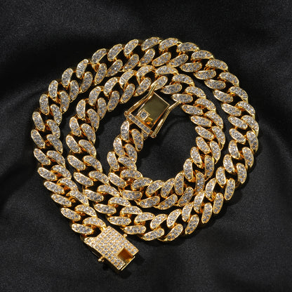 Alloy Diamond Cuba Chain