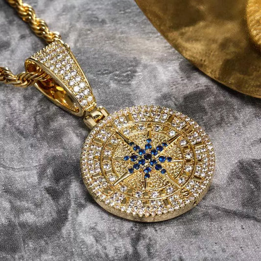 Compass Pendant - Ice Grind