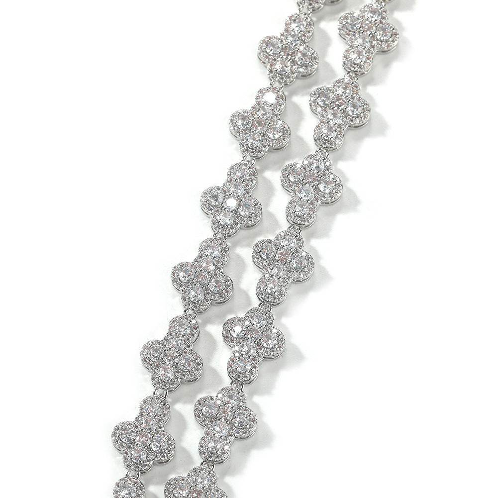 Curved chain laid against a white background