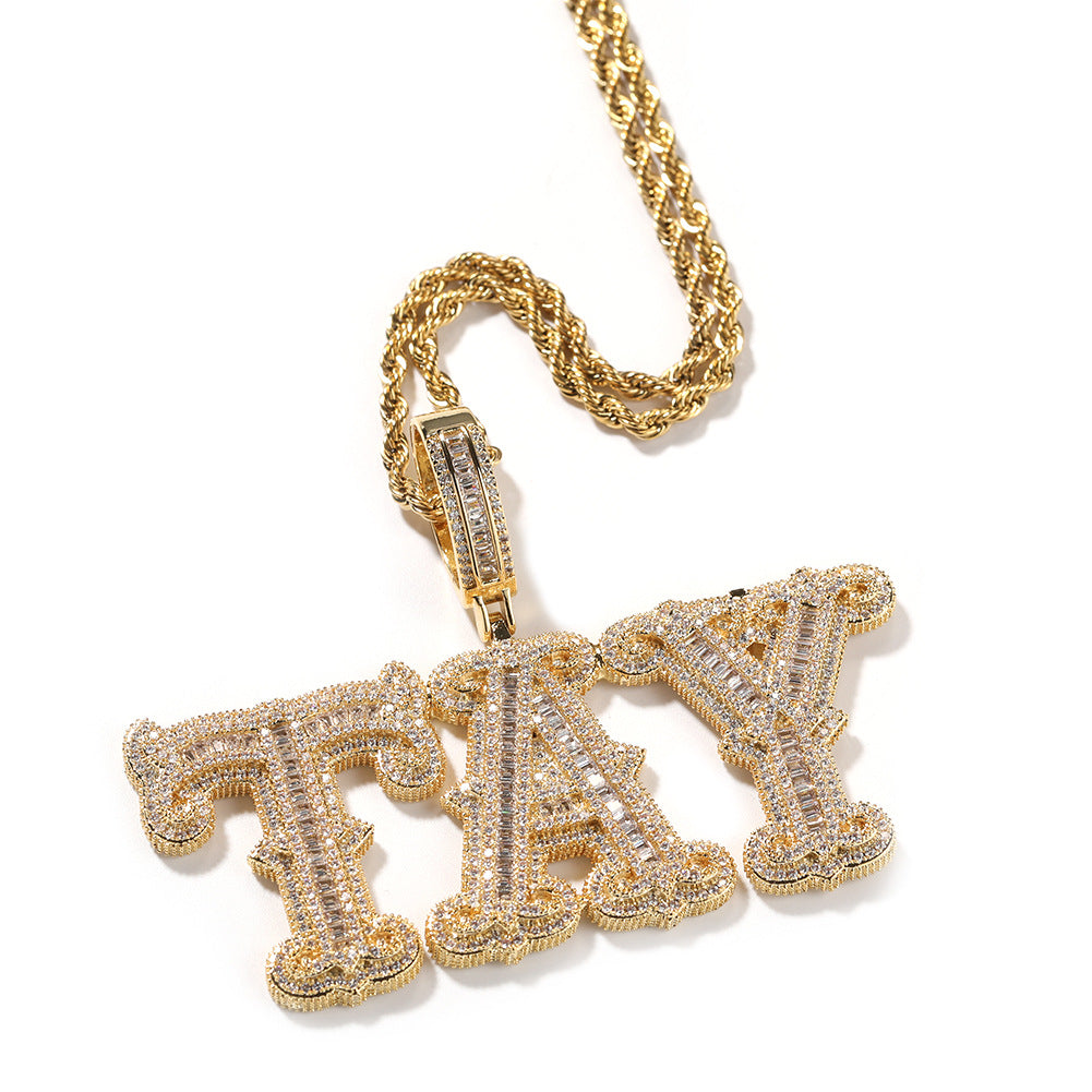 Custom Royal VVS Letter Pendant