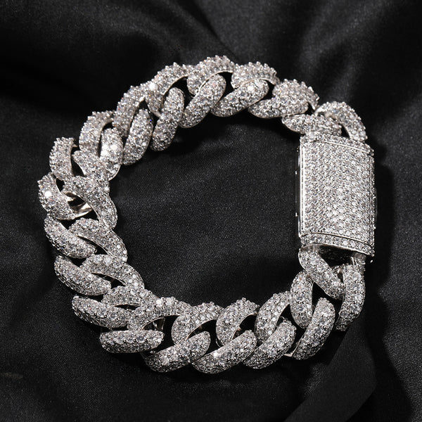 18MM Ice Ridge Cuban Bracelet