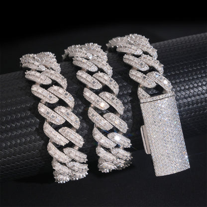 18MM S925+Moissanite Cuban Chain