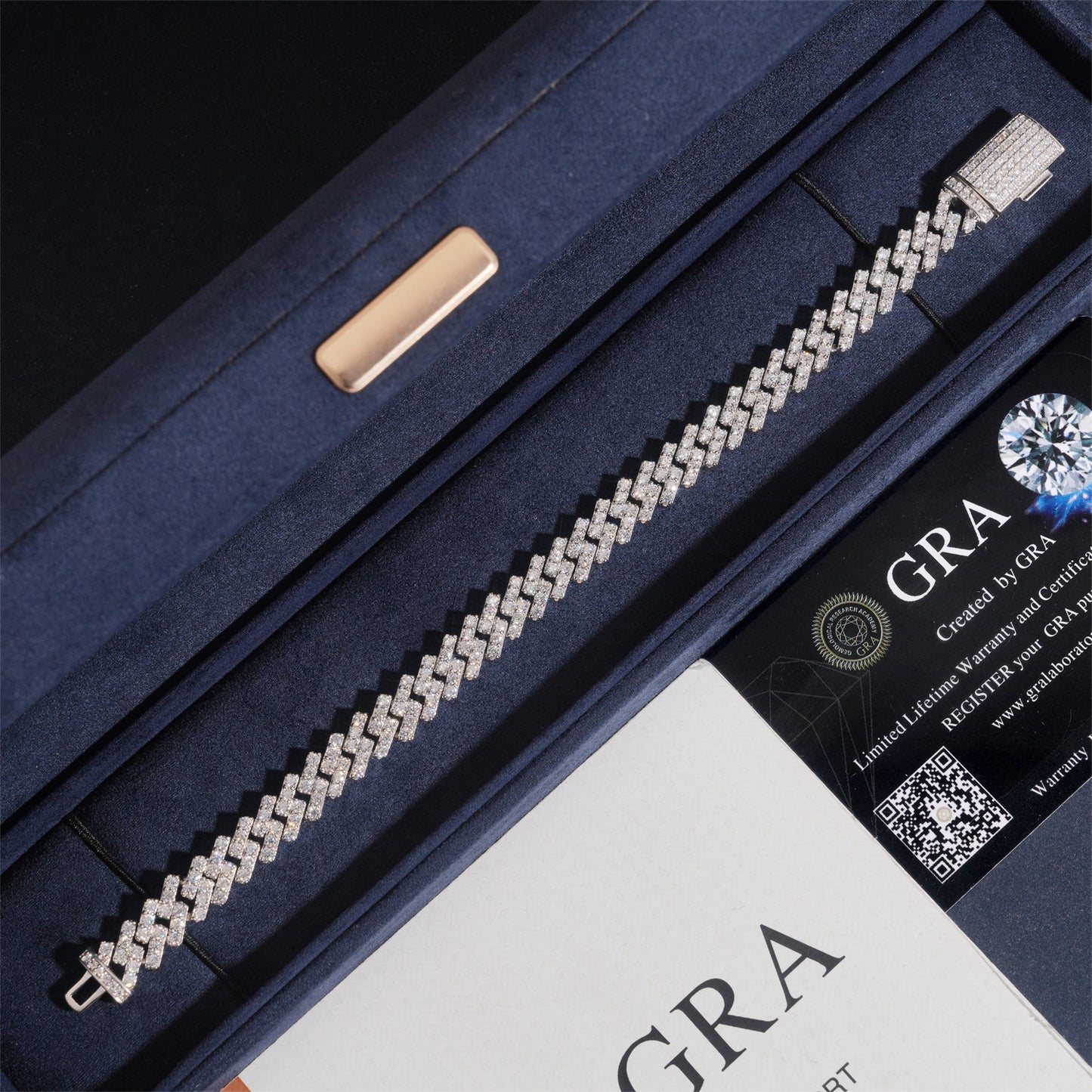 8MM Moissanite Cuban Link Chain - Single Row VVS S925 Silver