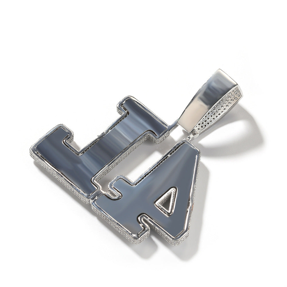 Custom Iced Number Pendant