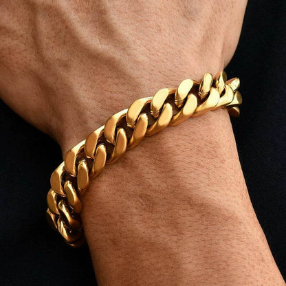 12MM Cuban Bracelet - Ice Grind