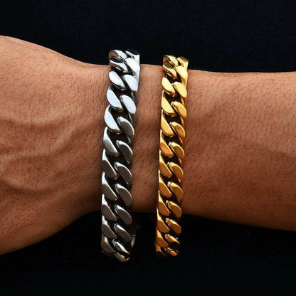 12MM Cuban Bracelet - Ice Grind