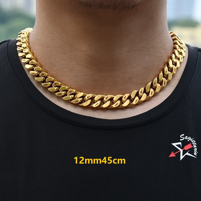 12MM Gold Cuban Chain
