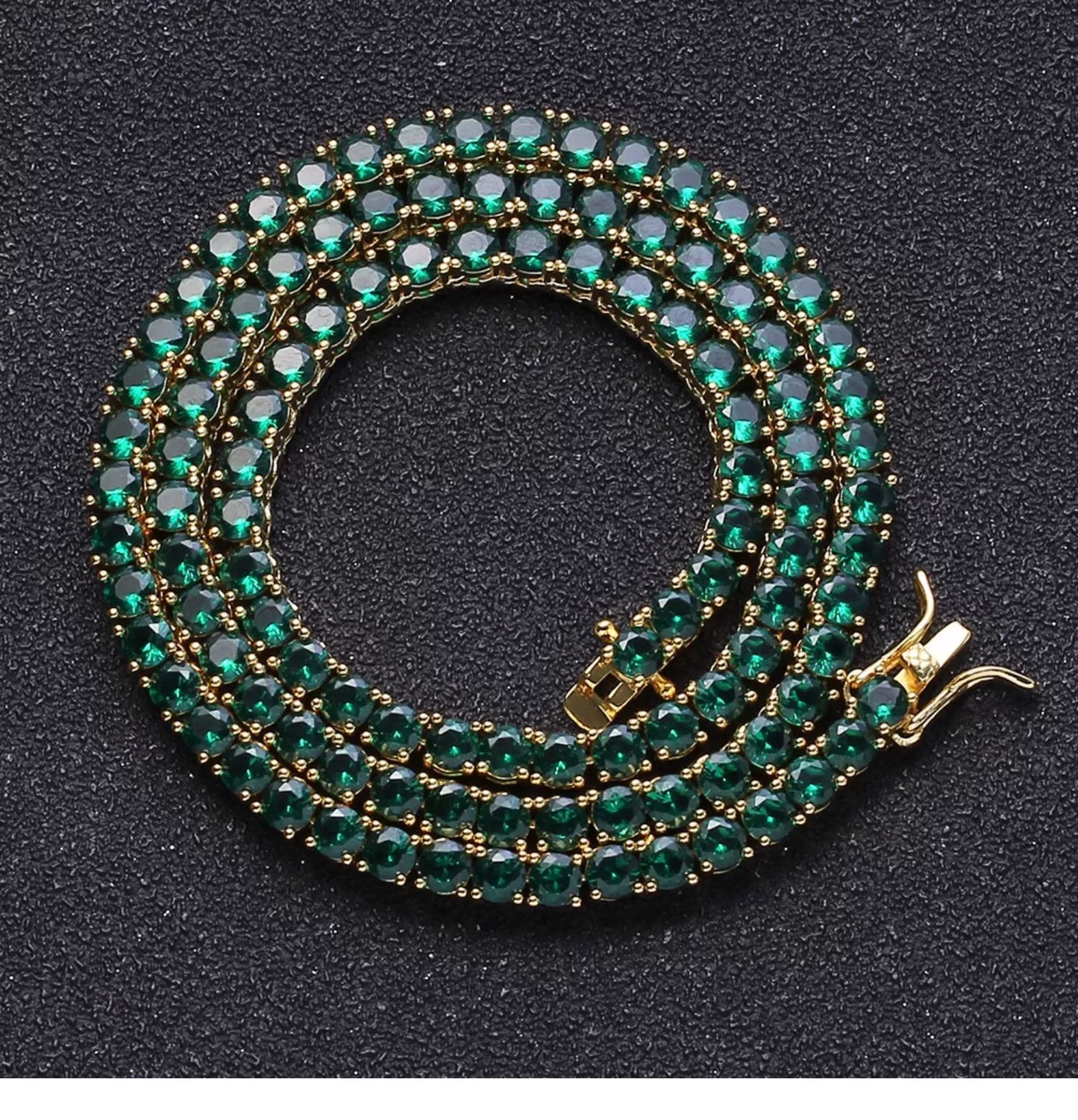 4MM Emerald Glow Tennis Chain