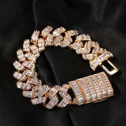 19MM Triple Ice Row Bracelet