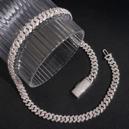 8MM S925+Moissanite Cuban Chain