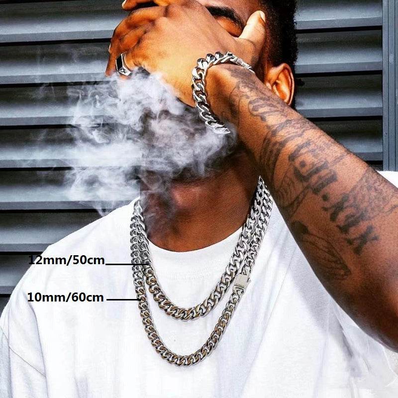 10MM Stereo Cuban Chain - Ice Grind