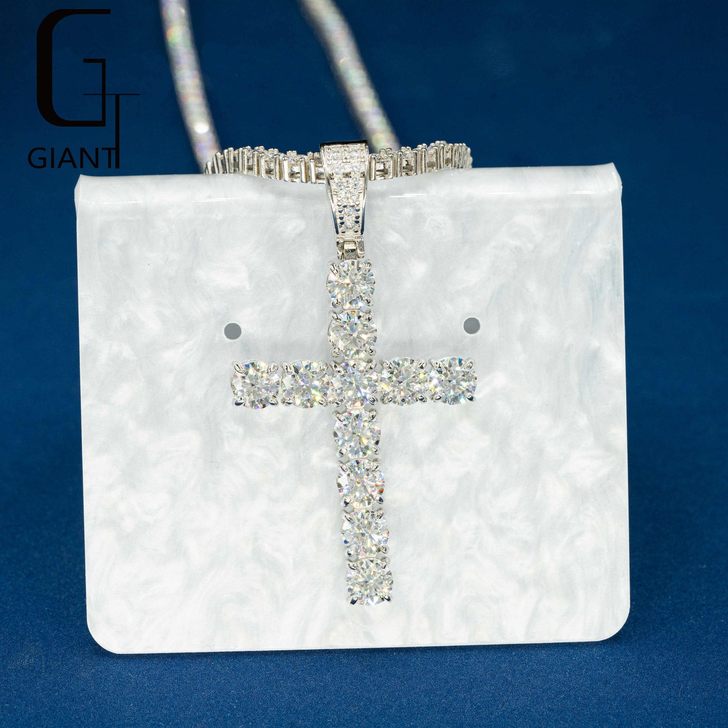 Moissnite Cross Pendant