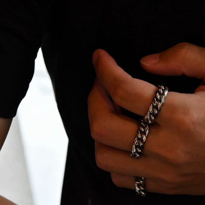 Cuban Chain Ring - Ice Grind