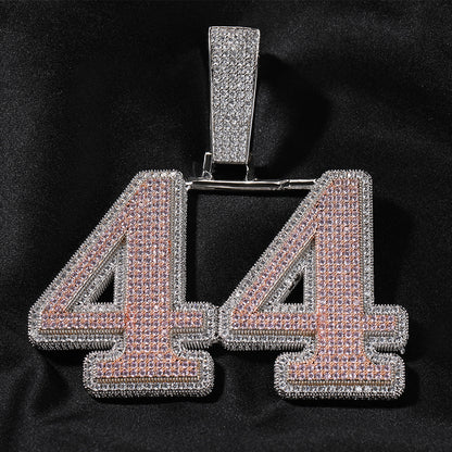 Rose Gold Custom Pendant - Iced Out Full Pave Block Letters