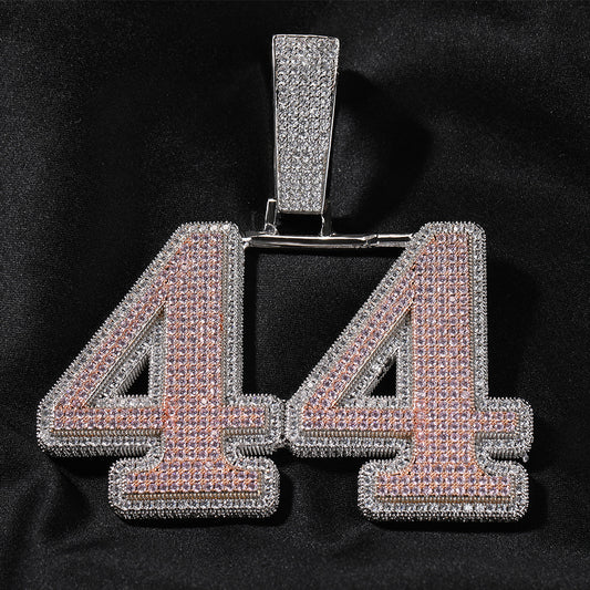 Rose Gold Custom Pendant - Iced Out Full Pave Block Letters