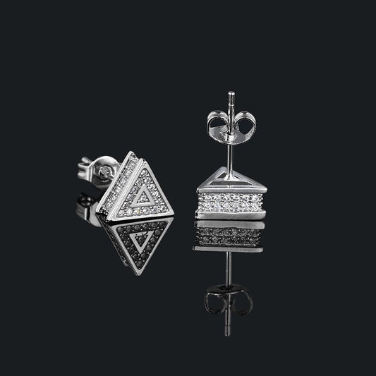Triangle Stone Earrings - Ice Grind