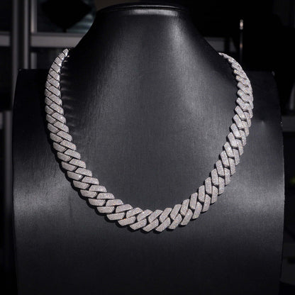 15MM S925+Moissanite Cuban Chain
