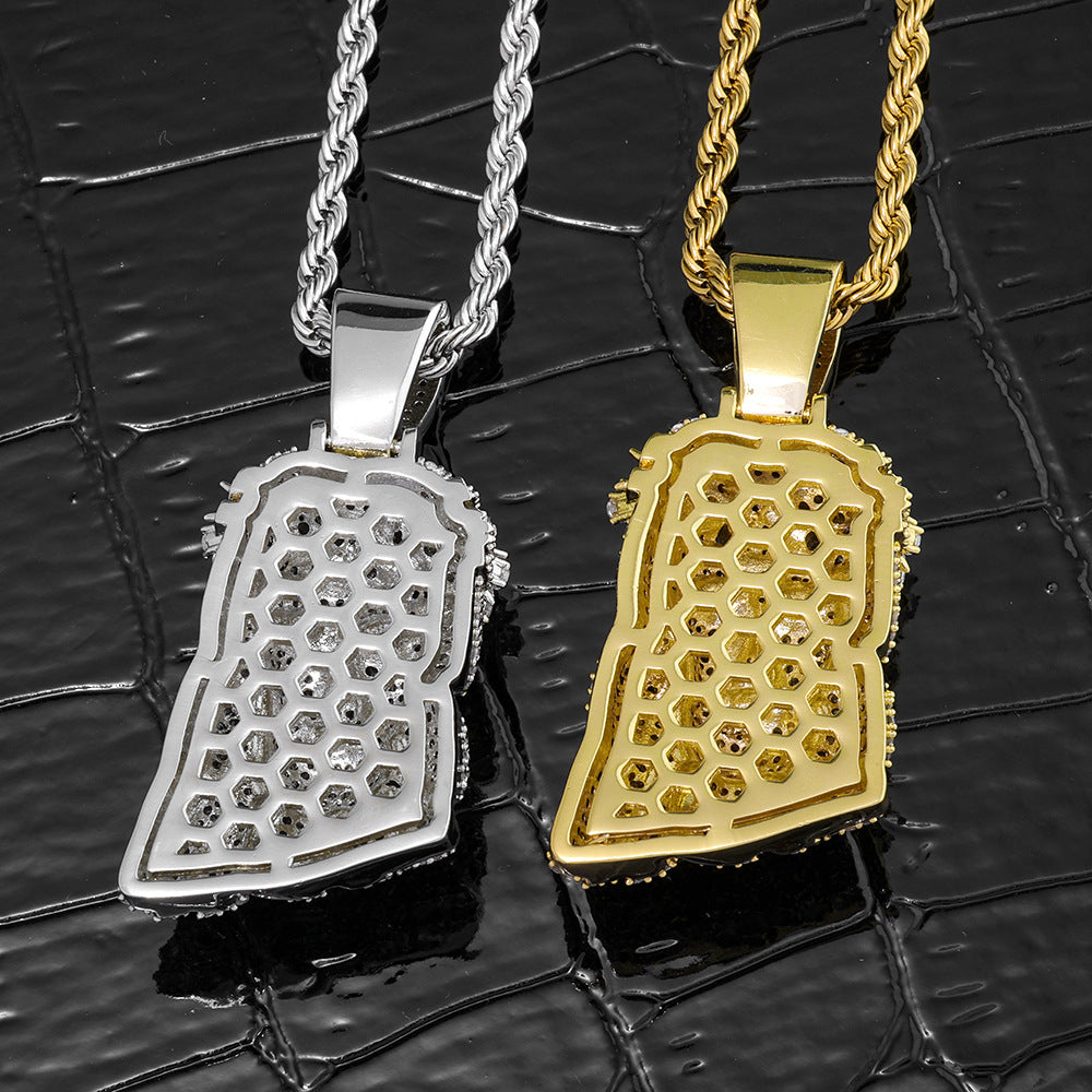 Iced Crown Jesus Pendant