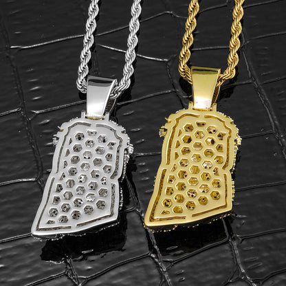 Iced Crown Jesus Pendant