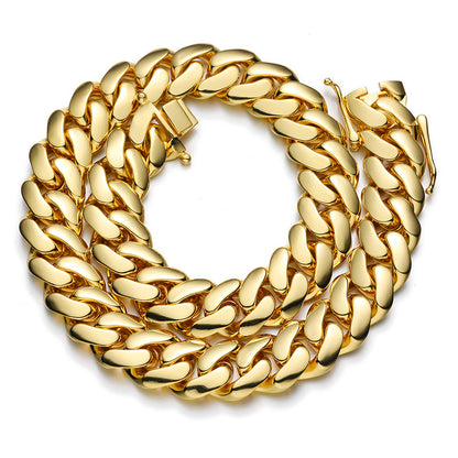 20MM Gold Miami Cuban Link Chain - Extra Wide Statement Links