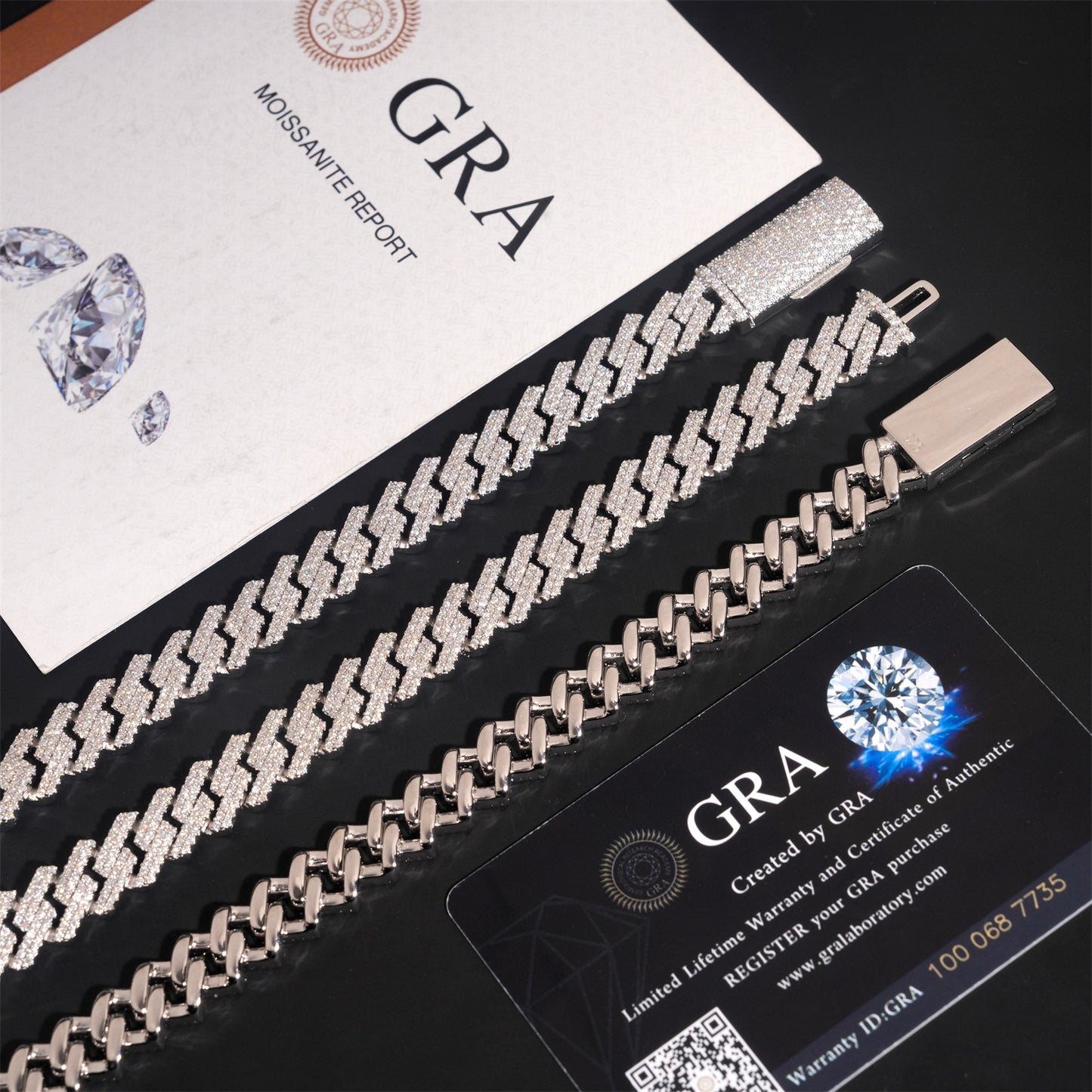 12MM S925+Moissanite Cuban Chain