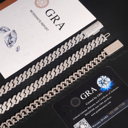 12MM S925+Moissanite Cuban Chain
