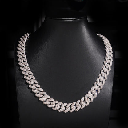 18MM S925+Moissanite Cuban Chain